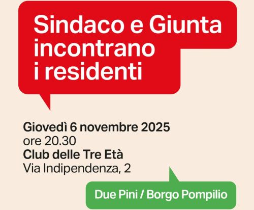 Sindaco e Giunta incontrano i residenti di Due Pini e Borgo Pompilio